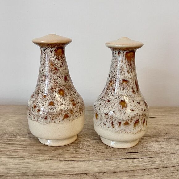 Fosters Pottery Honeycomb Cruet Set 1970's Made in England Vintage Retro - Picture 7 of 13